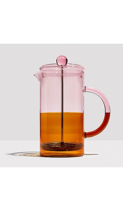 Fazeek Two Tone Coffee Plunger In Pink & Amber