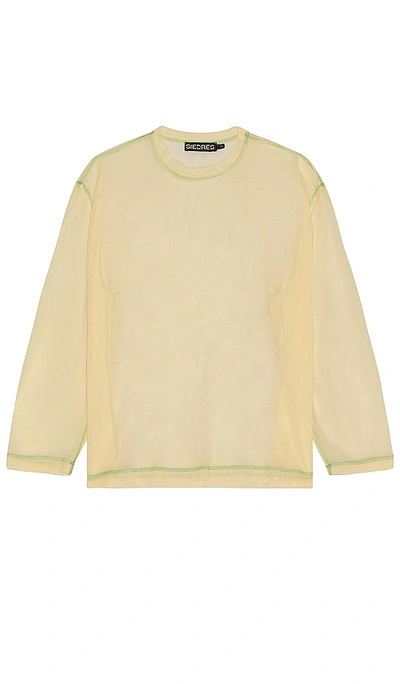 Shop Siedres Long Sleeve T-shirt In Cream