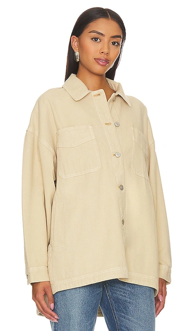Shop Free People X We The Free Madison City Shacket In Warm Camel