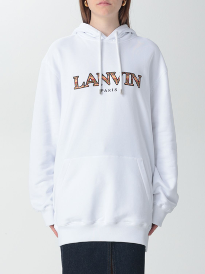 Shop Lanvin Sweatshirt  Woman Color White