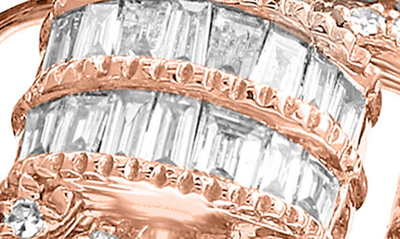 Effy 14k Rose Gold Baguette Cut Diamond Scalloped Band Ring In Rose Gold