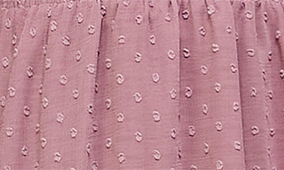 Shop Koko + Mason Clip Dot Long Sleeve Fit & Flare Minidress In Mauve