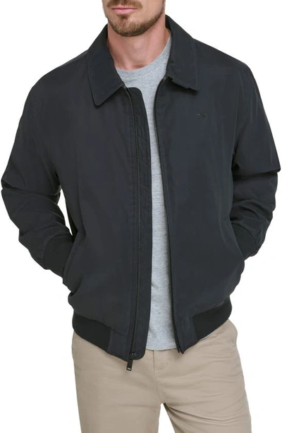 Dockers Mens Water Resistant Midweight Bomber Jacket In Black