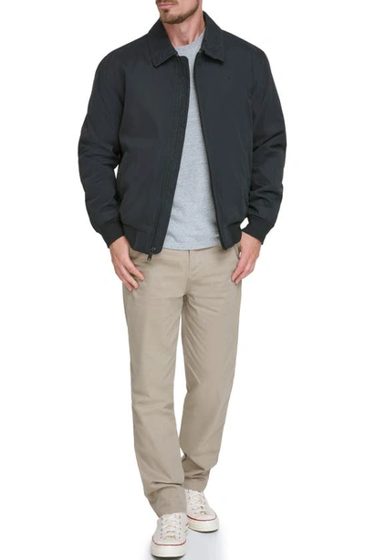 Dockers Mens Water Resistant Midweight Bomber Jacket In Black