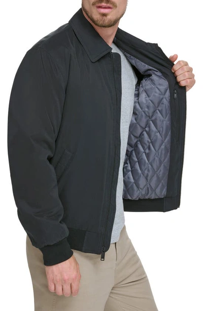 Dockers Mens Water Resistant Midweight Bomber Jacket In Black