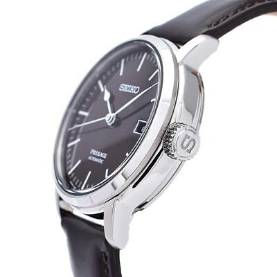 Pre-owned Seiko Presage Sarx067 Brown Mechanical Automatic Leather Men's Watch In Box