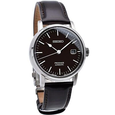 Pre-owned Seiko Presage Sarx067 Brown Mechanical Automatic Leather Men's Watch In Box