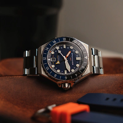 Pre-owned Spinnaker Dumas Gmt Automatic Navy Black