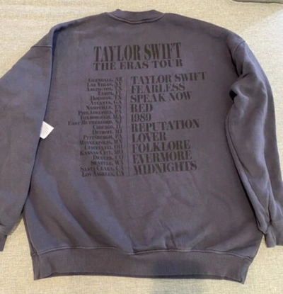 Pre-owned Taylor Swift 2023 Blue Eras Tour Crewneck - Small - With Tags