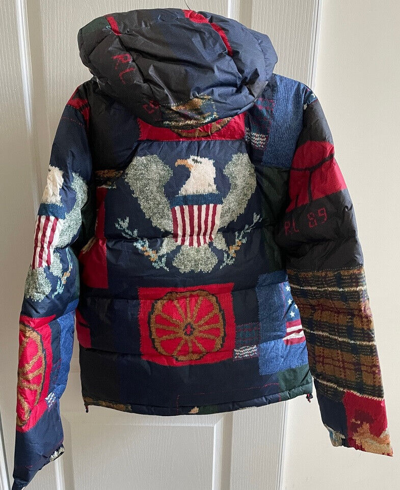 Pre-owned Polo Ralph Lauren Polo Country Patchwork Water-repellent Down  Jacket - S | ModeSens