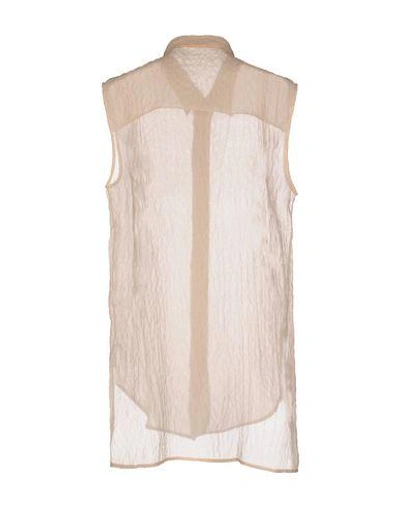 Shop Acne Studios Solid Color Shirts & Blouses In Sand