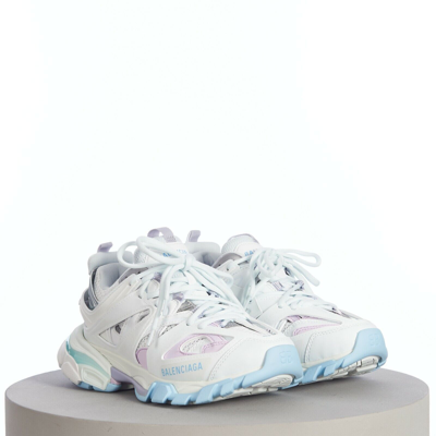 Pre-owned Balenciaga 995$ Women's Track Sneaker - White And Pastel Mesh And Nylon
