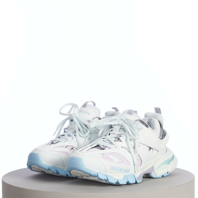 Pre-owned Balenciaga 995$ Women's Track Sneaker - White And Pastel Mesh And Nylon