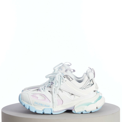 Pre-owned Balenciaga 995$ Women's Track Sneaker - White And Pastel Mesh And Nylon
