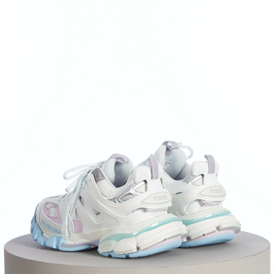 Pre-owned Balenciaga 995$ Women's Track Sneaker - White And Pastel Mesh And Nylon