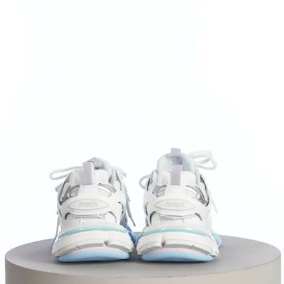 Pre-owned Balenciaga 995$ Women's Track Sneaker - White And Pastel Mesh And Nylon