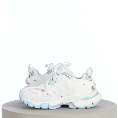 Pre-owned Balenciaga 995$ Women's Track Sneaker - White And Pastel Mesh And Nylon