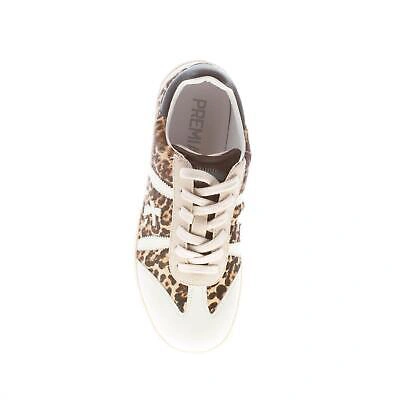 Pre-owned Premiata Women Shoes Animalier Cheetah Print Hair-calf Bonnied 5941 Sneaker In Multi-color