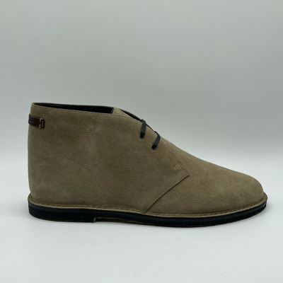 Pre-owned Saint Laurent $845  Men's Beige Suede Lace Up Ankle Boots 507742 9878