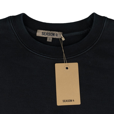 Pre-owned Kanye West Sweater Oversize Crewneck Season 4 100% Cotton Size M Kwmx2 In Black