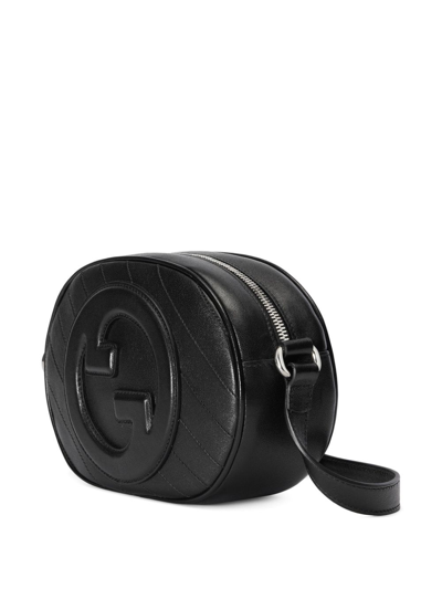 Shop Gucci Mini Blondie Crossbody Bag In Black