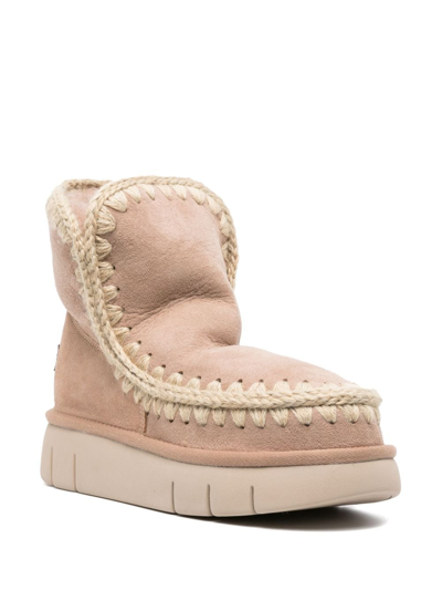 Shop Mou Eskimo Suede Boots In Rosa