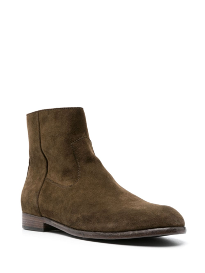 Buttero Floyd Suede Ankle Boots In Grün