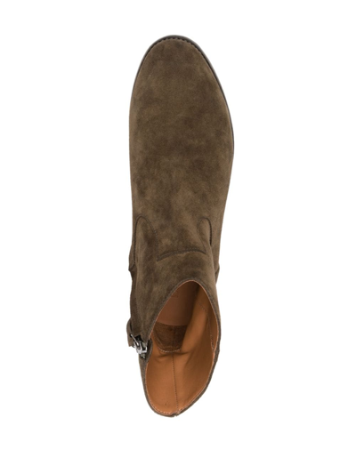 Buttero Floyd Suede Ankle Boots In Grün