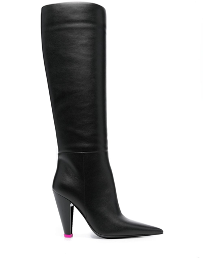 Shop 3juin Alexa 115mm Leather Boots In Schwarz