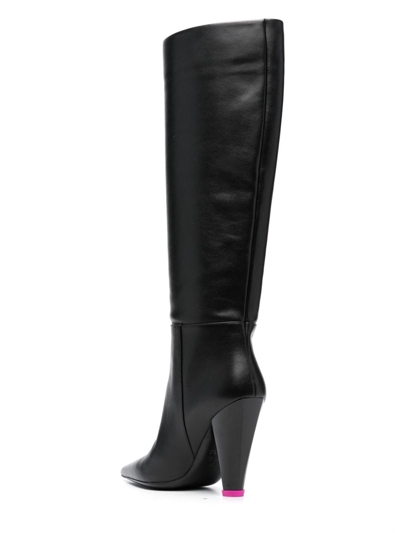 Shop 3juin Alexa 115mm Leather Boots In Schwarz