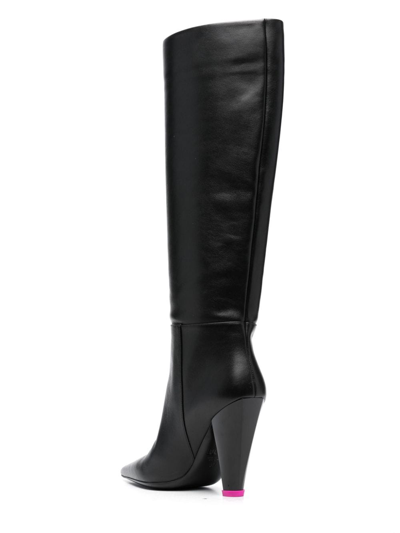 3juin Alexa 115mm Leather Boots In Schwarz