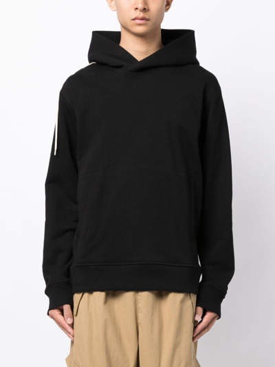 Craig Green Cotton Lace-embellished Hoodie With Attached Hood In Schwarz