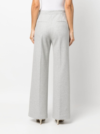 Shop Antonelli High-waist Straight-leg Trousers In Grau