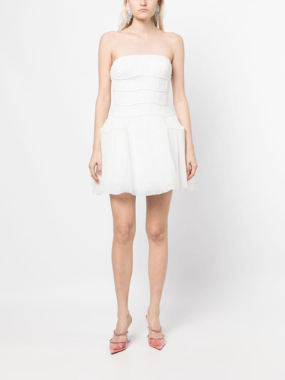 Shop Rachel Gilbert Pippa Strapless Mini Dress In White