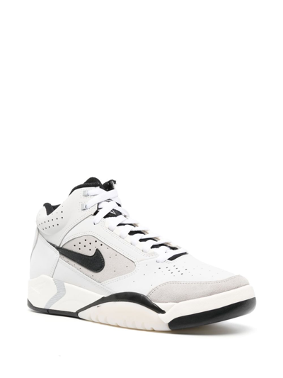 Shop Nike Air Flight Lite Leather Sneakers In 001 Grey