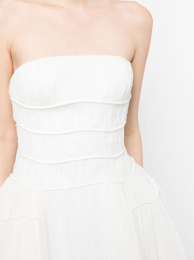 Shop Rachel Gilbert Pippa Strapless Mini Dress In White