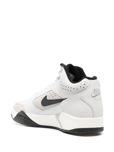 Shop Nike Air Flight Lite Leather Sneakers In 001 Grey