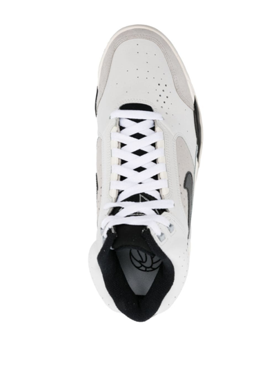 Shop Nike Air Flight Lite Leather Sneakers In 001 Grey