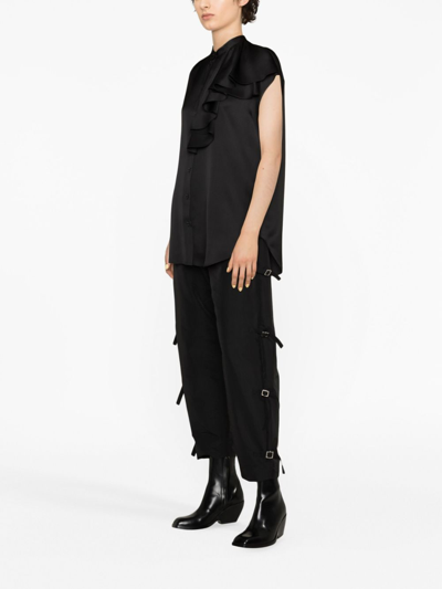 Alexander Mcqueen Hemd Aus Seidengemisch In Black