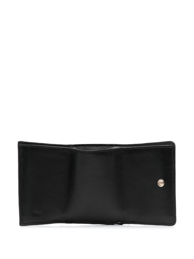 Chloé Mini Sense Leather Wallet In Schwarz
