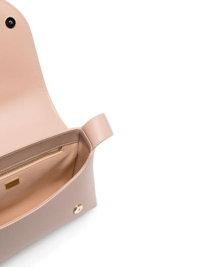Shop Dolce & Gabbana Dg Logo Leather Shoulder Bag In Rosa