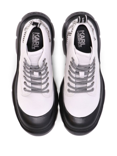Karl Lagerfeld Trekka Max Studded Boots In Weiss