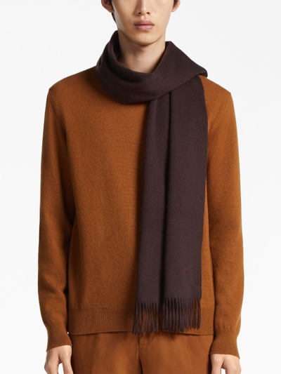 Shop Zegna Oasi Cashmere Scarf In Red