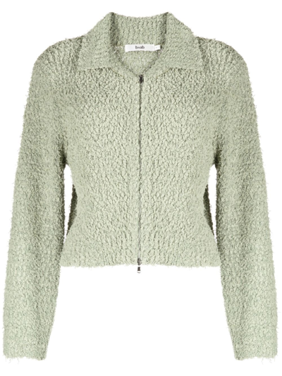 B+ab Pointed-flat Collar Zip-up Jacket In Grün