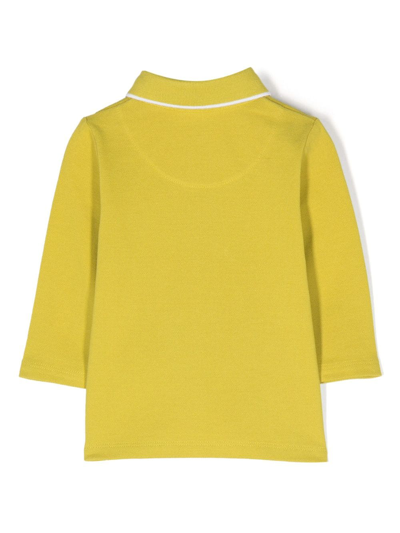 Shop Bosswear Logo-print Polo Shirt In Yellow