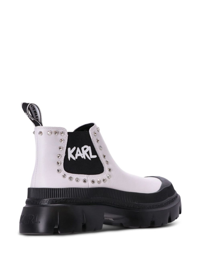 Shop Karl Lagerfeld Trekka Max Studded Boots In Schwarz