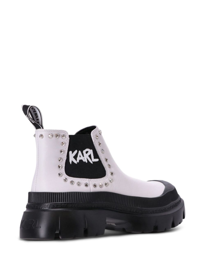 Karl Lagerfeld Trekka Max Studded Boots In Schwarz