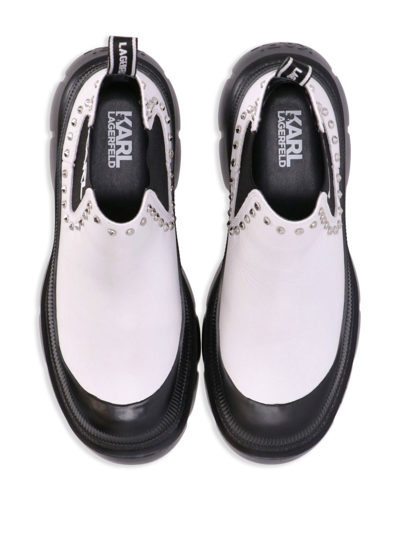 Karl Lagerfeld Trekka Max Studded Boots In Schwarz
