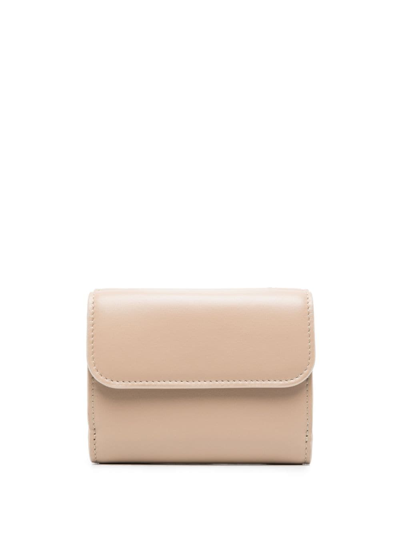 Chloé Small Sense Leather Wallet In Nude
