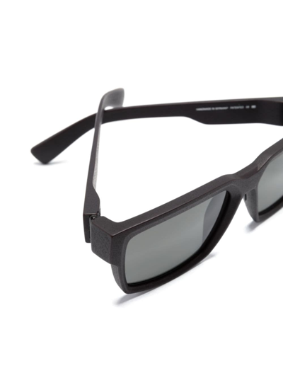 Mykita Musk Sonnenbrille Mit Eckigem Gestell In Black